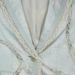 Pre Owned Emporio Armani Lace Textured Jacket S