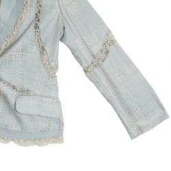 Pre Owned Emporio Armani Lace Textured Jacket S