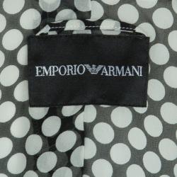 Pre Owned Emporio Armani White Floral Textured Jacket S