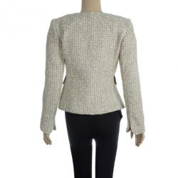 Pre Owned Emporio Armani Gold Tweed Jacket S