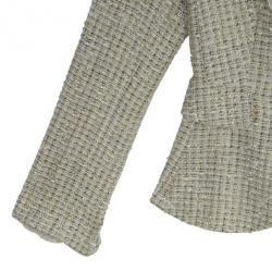 Pre Owned Emporio Armani Gold Tweed Jacket S