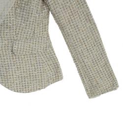 Pre Owned Emporio Armani Gold Tweed Jacket S