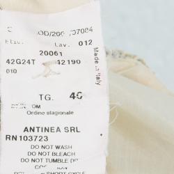 Pre Owned Emporio Armani Gold Tweed Jacket S