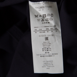 Pre Owned Emporio Armani Navy Blue Jersey Double Breasted Blazer XXL