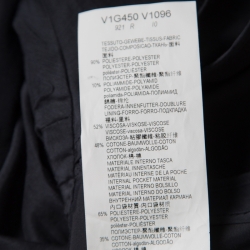 Pre Owned Emporio Armani Prussian Blue Suede Effect Two Button Blazer L