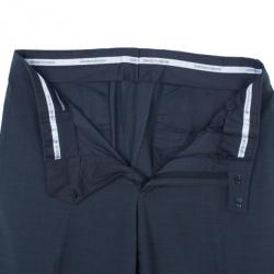 Pre Owned Emporio Armani Charcoal Formal Men's Trousers M