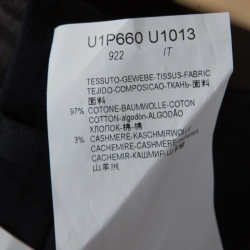 Pre Owned Emporio Armani Navy Blue Cotton and Cashmere Tailored Trousers XXXL