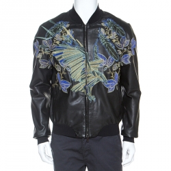 Armani embossed-monogram Bomber Jacket - Black