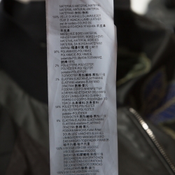 Pre Owned Emporio Armani Black Embroidered Lamb Leather Bomber Jacket XL