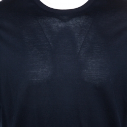 Pre Owned Emporio Armani Midnight Blue Cotton Crew Neck T-Shirt M