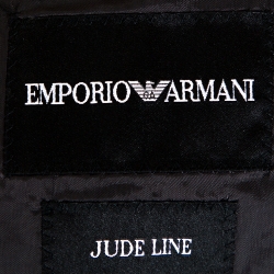 Pre Owned Emporio Armani Monochrome Herringbone Jude Line Blazer M