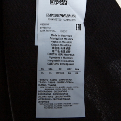 Pre Owned Emporio Armani Black Cotton Camouflage Embroidered T Shirt XL