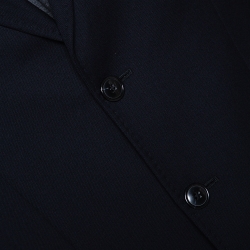 Pre Owned Emporio Armani Navy Blue Wool Napoli Line Suit M