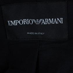 Pre Owned Emporio Armani Classic Single Breasted Black Blazer