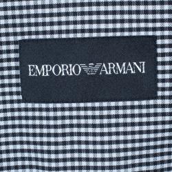 Pre Owned Emporio Armani Men's Check Formal Shirt L