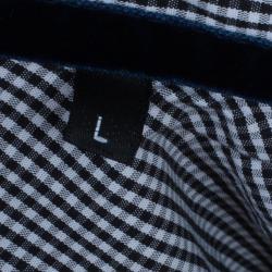 Pre Owned Emporio Armani Men's Check Formal Shirt L