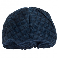 Pre Owned Emporio Armani Electric Blue Monogram Logo Embroidered Baseball Cap S