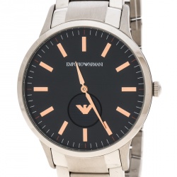Emporio Armani Black Stainless Steel AR11137 Men's Wristwatch 43 mm