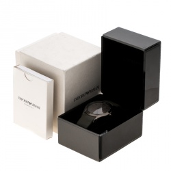 Emporio Armani Grey Stainless Steel Super Slim AR2057 Men's Wristwatch 42 mm