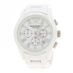 Emporio Armani White Ceramic AR1403 Men's Wristwatch 42MM Emporio Armani |  TLC