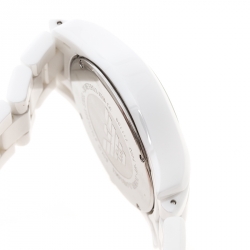 Pre Owned Emporio Armani White Ceramic AR1403 Men's Wristwatch 42MM