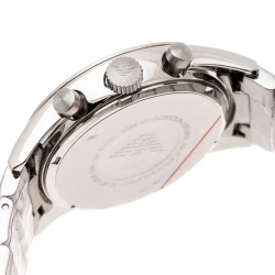 Pre Owned Emporio Armani Black Stainless Steel AR5980 Men's Wristwatch 43 mm