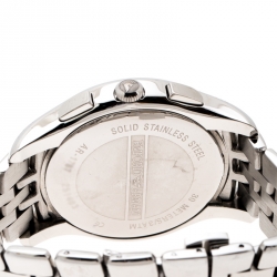 Pre Owned Emporio Armani Blue Stainless Steel Classic Chronograph AR1787 Men's Wristwatch 45 mm