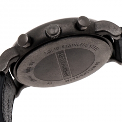 Pre Owned Emporio Armani Grey Camouflage Gunmetal Plated Stainless Steel Classic AR1816 Men's Wristwatch 46 mm