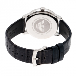 Pre Owned Emporio Armani Blue Stainless Steel AR1651 Men's Wristwatch 41 mm