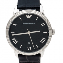 Pre Owned Emporio Armani Blue Stainless Steel AR1651 Men's Wristwatch 41 mm