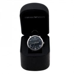Pre Owned Emporio Armani Blue Stainless Steel AR1651 Men's Wristwatch 41 mm