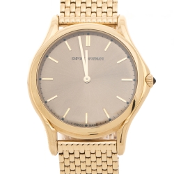 Emporio Armani Bronze Gold Stainless Steel Classic AR2008 Men's Wristwatch 36 mm
