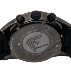 Pre Owned Emporio Armani Black PVD Coated Stainless Steel Sport AR5889 Men's Wristwatch 43 mm