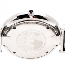 Pre Owned Emporio Armani Black Stainless Steel Retro AR1676 Men's Wristwatch 40 mm