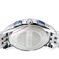 Pre Owned Emporio Armani Black Stainless Steel Classic Chronograph AR1786 Men's Wristwatch 44.50 mm