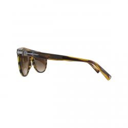 Ermenegildo Zegna Matte Light Brown/Gradient Brown EZ0043 Aviator Sunglasses
