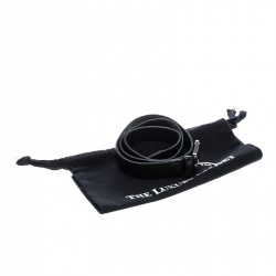 Pre Owned حزام إيرمنجليدو زينيا جلد أسود مغزول مجدول مطاطي 105 سم