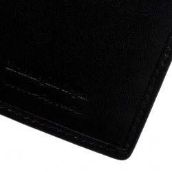 Pre Owned Ermenegildo Zegna Dark Brown Woven Leather Pelle Tessuta Case