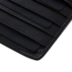 Pre Owned Ermenegildo Zegna Dark Brown Woven Leather Pelle Tessuta Case