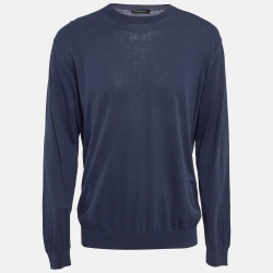 Ermenegildo Zegna Blue Knit Sweater XL