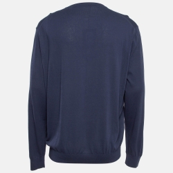 Ermenegildo Zegna Blue Knit Sweater XL