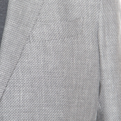 Pre Owned جاكيت بليزر إيرمنجليدو زينيا كروس أوفر رصاصي مفصل L