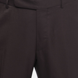 مملوكة مسبقًا Ermenegildo Zegna Brown Wool Slim Fit Trousers L