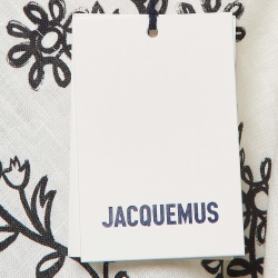 Jacquemus White Floral Print Linen Buttoned Shirt S