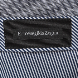 مملوكة مسبقًا Ermenegildo Zegna Navy Blue Cotton Slim Fit Formal Trousers L
