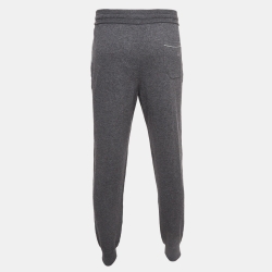 Ermenegildo Zegna Grey Wool Blend Knit Joggers M