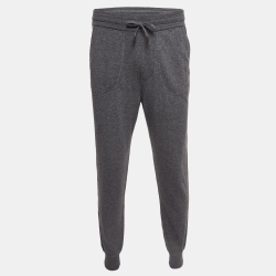 Ermenegildo Zegna Grey Wool Blend Knit Joggers M