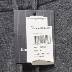 Ermenegildo Zegna Grey Wool Blend Knit Joggers M