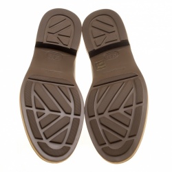 مملوكة مسبقًا Ermenegildo Zegna Brown Leather Lace Up Derby Size 42 