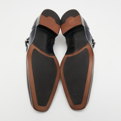 Ermenegildo Zegna Two Tone Leather Monk Strap Oxfords Size 43.5